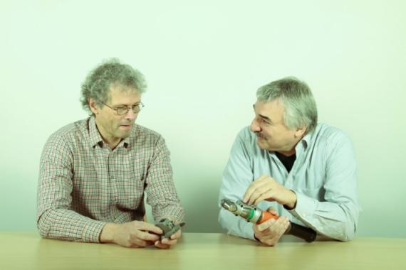 Armin Weiss and Konrad Zürl in an expert discussion