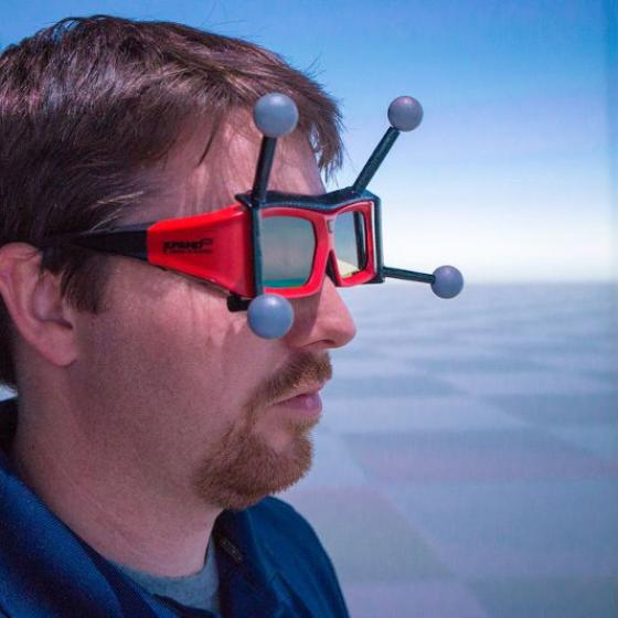 Headtracking- und ART-Tracking-Kameras im größten immersiven Visualisierungssystem.